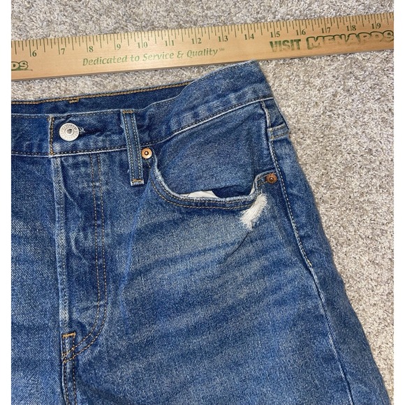 Levi's 501 Cut Off Shorts W28 Distressed - Picture 2 of 5